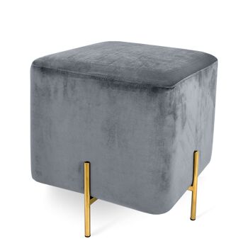 ADM - Tabouret 'Cube Luxury Series' - Couleur Anthracite - 45 x 40 x 40 cm 2