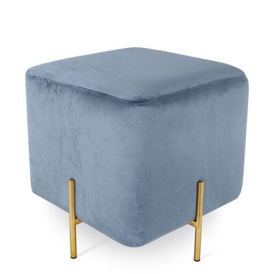 ADM - 'Cube Luxury Series' Hocker - Blaue Farbe - 45 x 40 x 40 cm