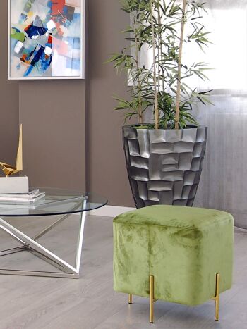 ADM - Tabouret 'Cube Luxury Series' - Couleur Vert - 45 x 40 x 40 cm 10