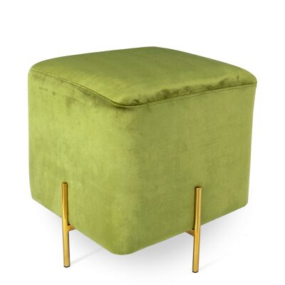 ADM - Taburete 'Cube Luxury Series' - Color Verde - 45 x 40 x 40 cm