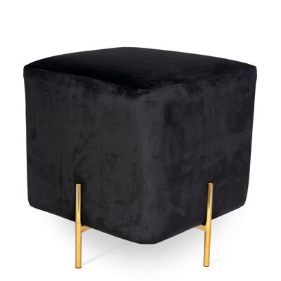 ADM - 'Cube Luxury Series' Hocker - Schwarze Farbe - 45 x 40 x 40 cm