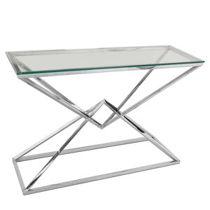 ADM - Console 'Duble Pyramide Luxury series' - Couleur argent - 80 x 120 x 40 cm