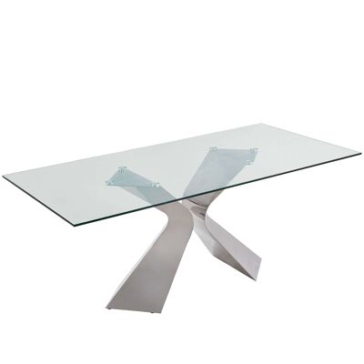 ADM - Dining table 'Ics Luxury series' - Silver color - 75 x 180 x 90 cm