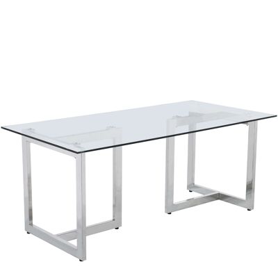 ADM - 'T-Way Luxury Series' dining table - Silver color - 75 x 180 x 90 cm