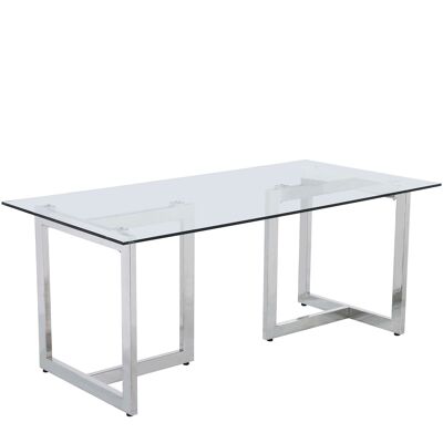 ADM - Dining table 'T-Way Luxury series' - Silver color - 75 x 180 x 90 cm