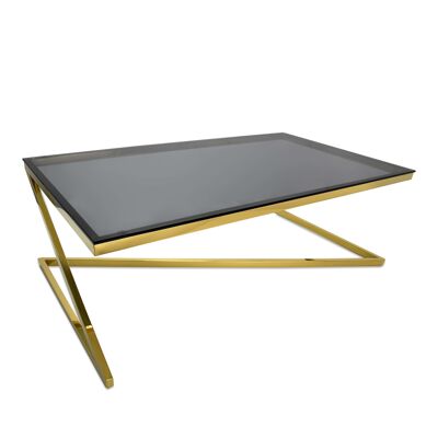 ADM - Tavolino da salotto 'Simple Zed serie Luxury' - Colore Oro - 45 x 120 x 65 cm