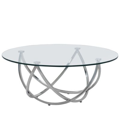 ADM - 'Star Luxury Series' coffee table - Silver color - 40 x 100 x 100 cm