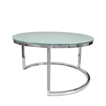 ADM - Table basse 'Eclipse Luxury series' - Couleur bleu clair - A : 44 x Ø80 cm - B : 38 x Ø60 cm 7