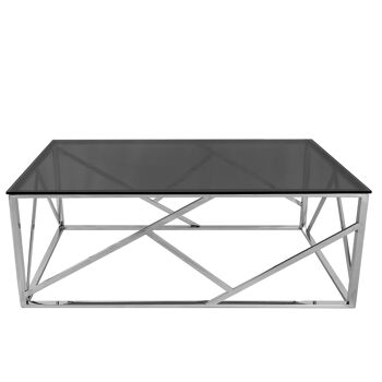 ADM - Table basse 'Tiffany Luxury Series' - Couleur grise - 44 x 120 x 70 cm 2