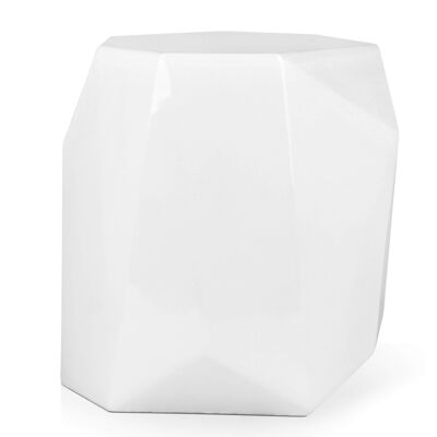 ADM - Table d'appoint canapé 'Geometric 1' - Couleur blanche - 50 x 49 x 47 cm