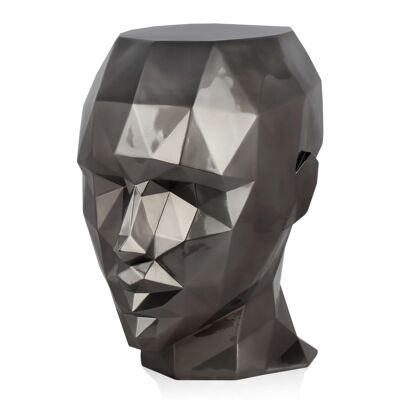 ADM - Sofa side table 'Faceted woman's head' - Anthracite color - 55 x 50 x 39 cm