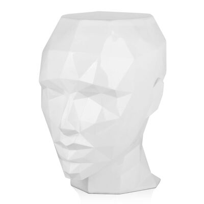 ADM - Sofa-Beistelltisch 'Faceted Woman's Head' - Weiße Farbe - 55 x 50 x 39 cm