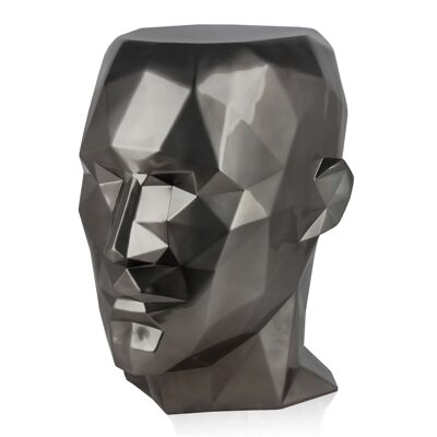 ADM - Sofa-Beistelltisch 'Faceted Man's Head' - Farbe Anthrazit - 55 x 50 x 42 cm