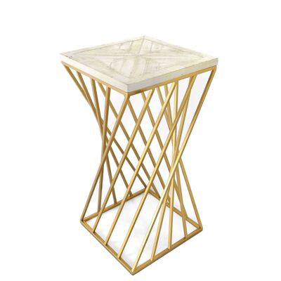 ADM - Table d'appoint de canapé 'New York Easy Fashion series' - Coloris Or - 60 x 30 x 30 cm