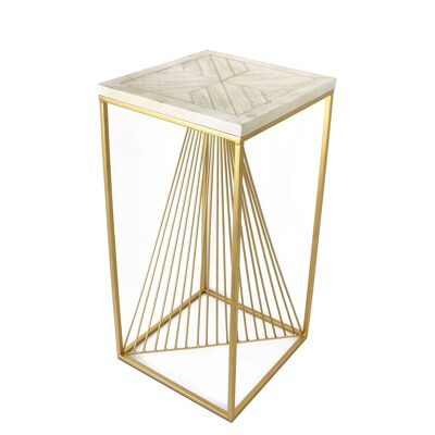 ADM - Table d'appoint de canapé 'Arpa Easy Fashion series' - Coloris Or - 60 x 30 x 30 cm