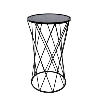 ADM - Mesa auxiliar para sofá 'Basket Easy Fashion series' - Color negro - 70 x Ø39 cm