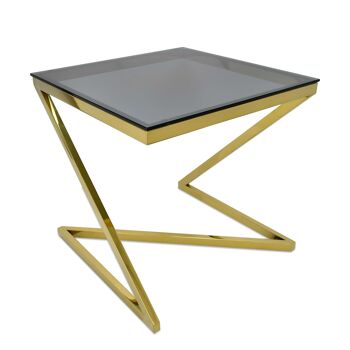 ADM - Table d'appoint de canapé 'Simple Zed Luxury series' - Couleur or - 55 x 55 x 55 cm 6