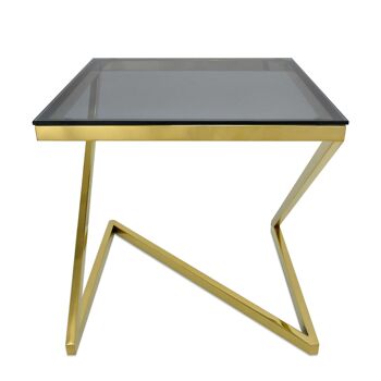 ADM - Table d'appoint de canapé 'Simple Zed Luxury series' - Couleur or - 55 x 55 x 55 cm 7