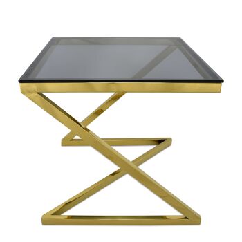 ADM - Table d'appoint de canapé 'Simple Zed Luxury series' - Couleur or - 55 x 55 x 55 cm 9