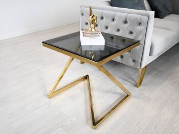 ADM - Table d'appoint de canapé 'Simple Zed Luxury series' - Couleur or - 55 x 55 x 55 cm 10