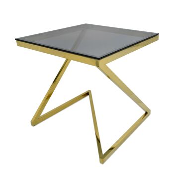 ADM - Table d'appoint de canapé 'Simple Zed Luxury series' - Couleur or - 55 x 55 x 55 cm 3