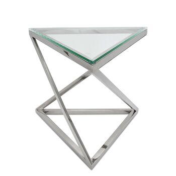 ADM - Table d'appoint canapé 'Doble Triangle' - Couleur argent - 40 x 45 x 45 cm 9
