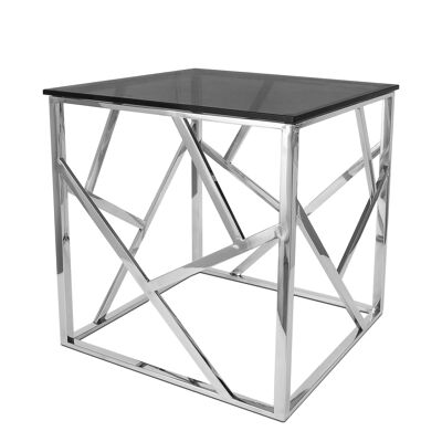 ADM - Sofa side table 'Tiffany Luxury series' - Gray color - 51 x 50 x 50 cm