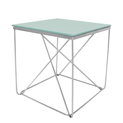 ADM - Tavolino lato divano 'Raggi serie Luxury' - Colore Celeste - 54 x 50 x 50 cm