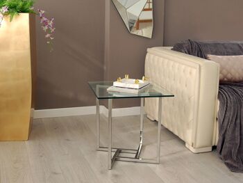ADM - Table d'appoint de canapé 'Peace Luxury series' - Couleur argent - 50 x 50 x 50 cm 7