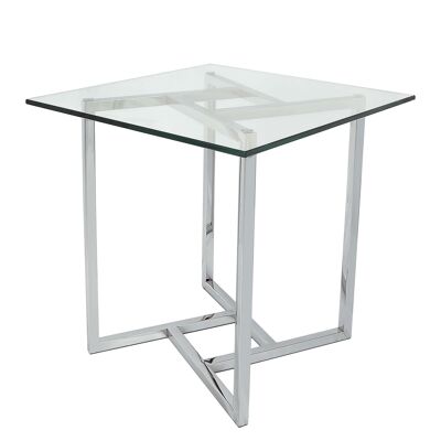 ADM - 'Peace Luxury Series' Sofa Side Table - Silver Color - 50 x 50 x 50 cm
