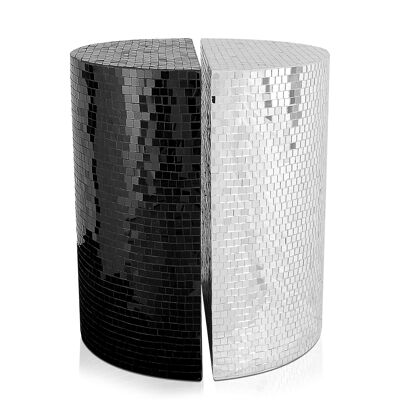 ADM - Sofa side table 'Yin and Yang' - Black color - 55 x 45 x 45 cm