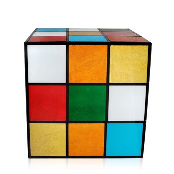 ADM - Table d'appoint de canapé 'Cubo Rubik' - Couleur multicolore - 50 x 50 x 50 cm 4