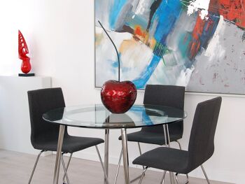ADM - Sculpture en verre décoré 'Cerise' - Couleur rouge - 68 x 26 x 23 cm 6