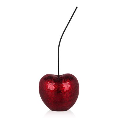 ADM - 'Cherry' glass decorated sculpture - Red color - 68 x 26 x 23 cm