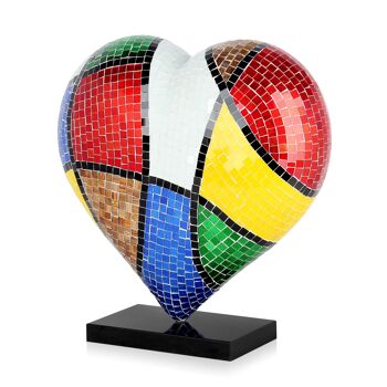 ADM - Sculpture en verre décoré 'Pop Art Heart' - Multicolore2 - 46 x 44 x 19 cm 8