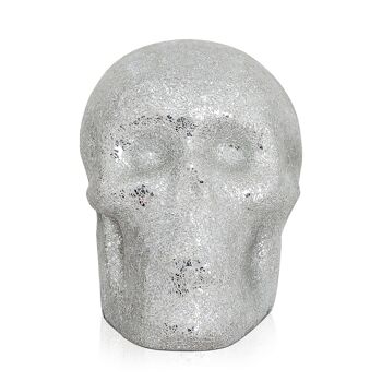ADM - Sculpture en verre décoré 'Crâne' - Couleur argent - 46 x 54 x 41 cm 9