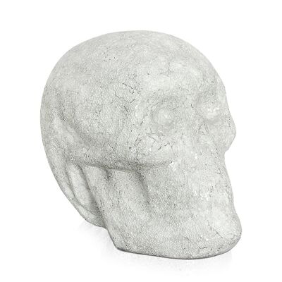 ADM - 'Skull' glass decorated sculpture - White color - 46 x 54 x 41 cm