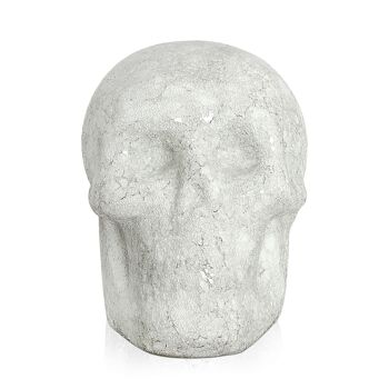 ADM - Sculpture en verre décorée 'Crâne' - Couleur blanche - 46 x 54 x 41 cm 4