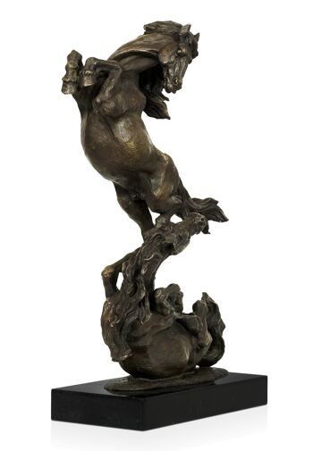 ADM - Sculpture en bronze 'Chevaux au combat' - Couleur bronze - 51 x 31,5 x 14 cm 2