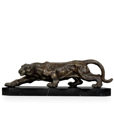 ADM - Bronzeskulptur 'Panther' - Bronzefarbe - 14 x 42 x 15 cm