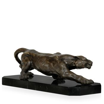ADM - Sculpture en bronze 'Panthère' - Couleur bronze - 14 x 42 x 15 cm 2