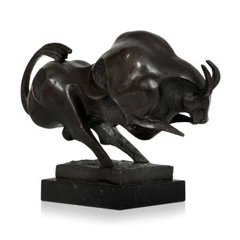 ADM - Sculpture en bronze 'Taureau' - Couleur bronze - 26 x 35 x 14 cm 6