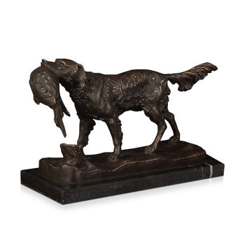 ADM - Sculpture en bronze 'Chien de chasse' - Couleur bronze - 16 x 11 x 29 cm 5