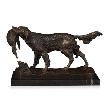 ADM - Sculpture en bronze 'Chien de chasse' - Couleur bronze - 16 x 11 x 29 cm 6