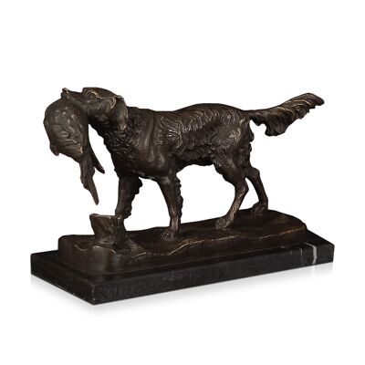 ADM - Escultura de bronce 'Perro de caza' - Color bronce - 16 x 11 x 29 cm