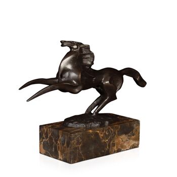 ADM - Sculpture en bronze 'Petit cheval' - Couleur bronze - 16 x 24 x 7,5 cm 6