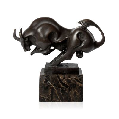 ADM - Sculpture en bronze 'Petit taureau' - Couleur bronze - 20,5 x 18 x 9 cm