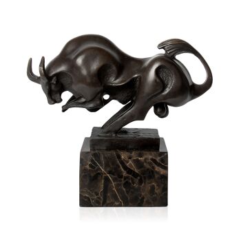 ADM - Sculpture en bronze 'Petit taureau' - Couleur bronze - 20,5 x 18 x 9 cm 1