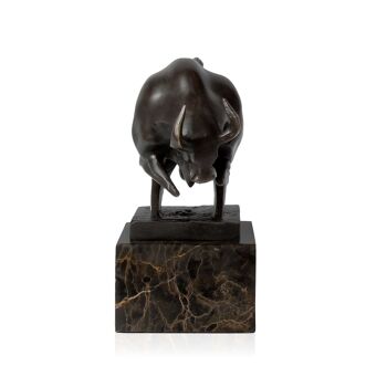 ADM - Sculpture en bronze 'Petit taureau' - Couleur bronze - 20,5 x 18 x 9 cm 2