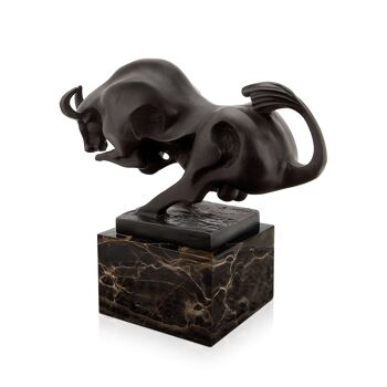 ADM - Sculpture en bronze 'Petit taureau' - Couleur bronze - 20,5 x 18 x 9 cm 4